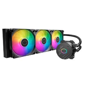 مبرد سائل MASTERLIQUID 360L Core ARGB AIO CPU، نظام تبريد المياه، 3 مراوح ARGB 3 × 120 مم، مشعاع 360 مم متوافق مع AMD Ryzen AM5/AM4/Intel LGA 1851/1700/1200/1151 | أبيض