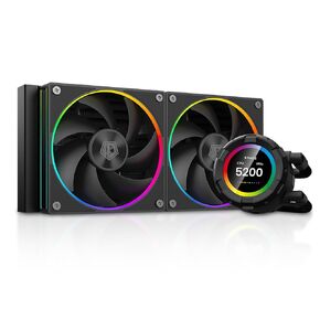 ID-COOLING SL360 White CPU Liquid Cooler with Display, Customizable 2.1" LCD Display for Images or Performance Metrics, 360mm AIO Cooler, Three AF127 ARGB Fans, Fits Intel/AMD