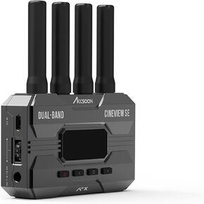 ACCSOON CineView SE Wireless Video Transmission Transmitter 2.4-5Ghz Dual Channel Wireless HDMI&SDI Transmitter 1080p 60fps 0.05 Latency 1200ft Range up to 4 Devices Monitoring（onlyTransmitter）