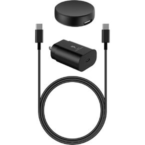 Galaxy Watch Charger(Split) C Charger Cable Fast Charging, 25W Super Fast Charger Compatible with Galaxy Watch 7/6/6 Classic/5 Pro/5/4/4 Classic and Galaxy S24 S23 Ultra S21 S20 Z flip 6(3.3ft)