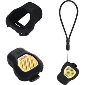 Protective Cover Carrying Silicone Case for DEWALT Jobsite Pro Wearable Bluetooth Speaker,Silicone Case with Carrying Strap for DEWALT Mini Speaker Wearable Bluetooth Speaker (Black)