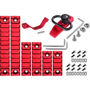 Gotical Combo of 5 Slots & 7 Slots M-Lock Rail Picatinny Rail Section Adapter Super Value Pack M-Lock with Set of Screws ML0K Picatinny Accessory Rail (Pack of 8 - Slots, Trigger & Attachment)