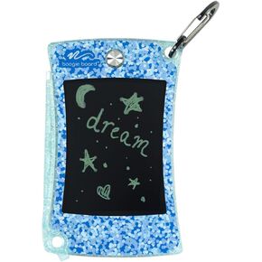 Boogie Board Jot Pocket Writing Tablet – Doodle Board Kids Travel Essentials LCD Screen Instant Erase Stylus Pen Kickstand Drawing Pad Girls Boys Educational Toy Birthday Gift Shimmer Collection, Pink