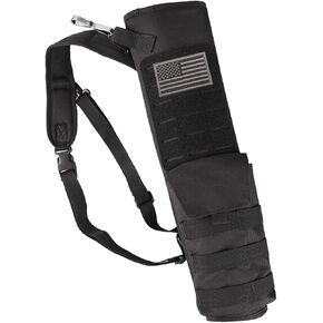 KRATARC Archery Lightweight Back Arrow Quiver Dual Use Foldable Compact Hip Arrows Bag with Molle Pocket Hanged for Target Shooting Hunting