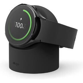 elago GW2 Charging Stand Compatible with Samsung Galaxy Watch 7/Ultra, 6/6 Classic, 5/5 Pro (40, 43, 44, 45, 47mm) [Charging Cable Not Included] [Black]