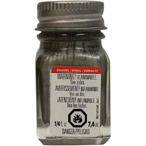 Testors 1180TT .25 oz Flat Bottle, 0.25 Fl Oz (Pack of 1), TSTRS 18PK .25OZ FLT Steel Enamel, 2