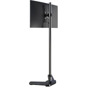 Single Monitor Mount, Extra Long Monitor Stand, 47 inch Pole Black Stand, Monitor Desk Mount, Single Desk Mount Stand, Computer Screen Mount, VESA Computer Desk Mount, Single Monitor Arm Stand