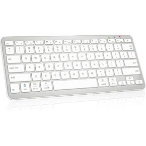Bluetooth Keyboard, Ultra-Slim Wireless Keyboard for iPad, Rechargeable Ergonomic Computer Keyboard for iOS, Android, Windows PC Tablets Phone, Black