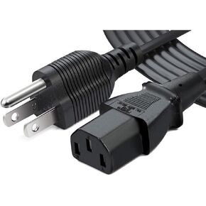 Chanzon PC Monitor Power Cord Personal Computer 10A 125V UL Certificated Vizio 3 Prong for Plasma bravia uhd Smart TV, Supply Plug Replacement (IEC320C13) Universal Ac Cable 10ft