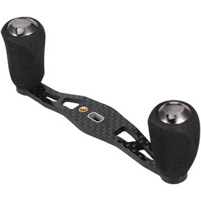 Lixada Carbon Fishing Reel Handle Carbon Baitcasting Trolling Reel Handle Left Right Ultralight Reel Handle Reel Crank Accessory