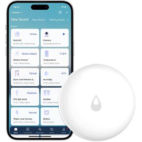 Aqara Water Leak Sensor, Requires AQARA HUB, Not Support Third Party Hubs, Wireless Water Leak Detector for Alarm System and Smart Home Automation, for Kitchen Bathroom Basement, Works with IFTTT