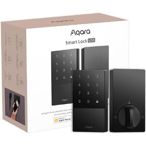 Aqara Smart Lock U50, Keyless Entry Door Lock with Apple Home Key, Bluetooth Deadbolt Lock, App Remote Control, Supports Apple HomeKit, Matter, Google Home, Alexa, IFTTT, Black