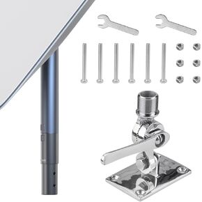 Starlink Mounting Kit for Marine Yacht Ship RV, Starlink Pipe Mount Adapter, Starlink Pole Mount,Marine Antenna Mount for Starlink Internet Kit Satellite (Mount KT 3)