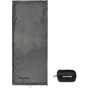 بطانة حقيبة نوم من الصوف المرجاني من Naturehike، ملاءات سفر خفيفة الوزن لحقيبة النوم للفنادق وحقائب الظهر والتخييم وحقيبة نوم للسفر، يمكن غسلها في الغسالة، رمادي in Kuwait