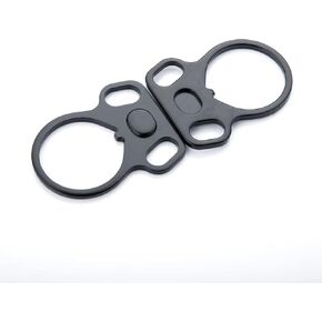 Sling Mount Connection Accessories, Adapters Sling Attachment Point, Two Point Standard Model Steel Straps Buckle Hand Outdoor Sports Tool Sling Mount-Black