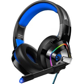 ZIUMIER Gaming Headset with Mic, Xbox One Headset with Noise Canceling Mic, PS4 Headset with Stereo Surround Sound, Over-Ear Headphones for PC, PS4, PS5, Xbox One, Xbox Series S/X, Laptop