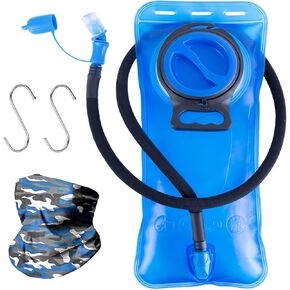 3l Hydration Bladder - 3 Liter Water Bladder BPA Free Leak Proof Water Reservoir, Backpack Hydration Pack Bladder with Insulated Sleeve Water Bag for Outdoor Hiking Camping Cycling, Blue