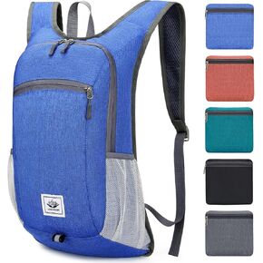 Esup 15L Lightweight Hiking Backpack Foldable Small Travel Backpack Packable Camping Backpack for Women Men (Black)