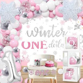 Baby Boy 1st Birthday Decorations , Baby First Birthday Decorations for Boy,Boys 1st Birthday Party Supplies,1st Birthday Ballon Boxes,High Chair Banner, Backdrop,Balloon Arch kit,Crown, Photo Banner