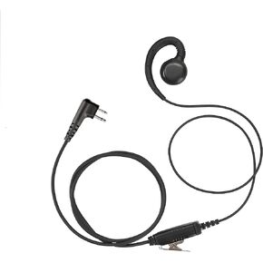 CP100d CP200 Radio Earpiece Compatible with Motorola BPR40 CLS 1110 1410 VL50 RDM2070D DLR1020 Walkie Talkie 2 Pin [C-Ring] Two Way Radio Surveillance Headset with PTT Mic (1 Pack)