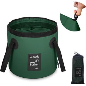 Collapsible Bucket with Handle, Portable 5 Gallon Bucket for Camping, Fishing, Beach, Gardening, RV & Outdoor Emergency, Heavy-Duty & Ultra Lightweight Water Storage Container in Saudi Arabia