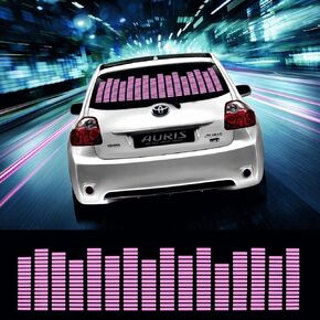 DIYAH Auto Sound Music Beat Activated Car Stickers Equalizer Glow LED Light Audio Voice Rhythm Lamp 70cm X 16cm / 27.5in X 6.3in (Multi Color)