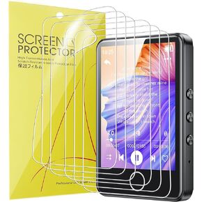Compatible for AGPTEK M1 MP3 Player Screen Protector, [6 Pack] Full Coverage PET Soft Screen Protector Film Compatible for AGPTEK M1 M1PL 2.8 inch MP3 Player (6 Pack)