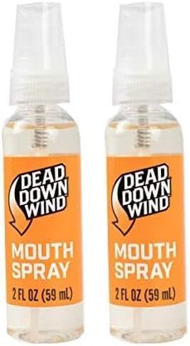 Dead Down Wind Mouth Spray, 2 Fl Oz Bottle, Fresh Mint, Hunting Accessories, for Hunting, Odors, Safe and Gentle Spray to Control Dry Mouth and Coughing Clear 1240BC in Saudi Arabia