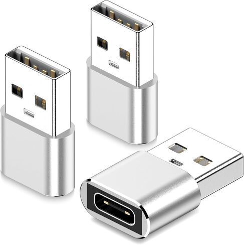 Yoozon USB to USB C Adapter 3 Pack,USB Type C Female to USB A Male Charger Cable Converter for Apple Watch Ultra iWatch 9,for iPhone 15 14 13 12 Pro Max Plus,Samsung S23,for Airpods,iPad,Car,Black in Saudi Arabia