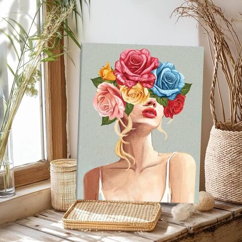 ACRNIGHEET 4 عبوات من القماش المرسوم مسبقًا للرسم للبالغين، مجموعة أدوات رش وطلاء الهالوين، لوازم الحفلات، طقم طلاء للأزواج، طقم طلاء قماشي للتاريخ الليلي، قماش ممتد للرسم، مقاس 8 × 10 بوصة in Kuwait