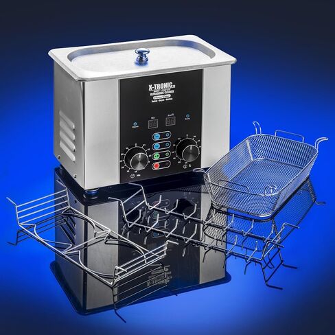 منظف ​​تجاري بالموجات فوق الصوتية X-Tronic Model #3000-XTS سعة 3.0 لتر "الإصدار البلاتيني" مع شاشات LED للوقت ودرجة الحرارة، وأدوات تحكم في المسح والتخلص من الغازات، وسلة تنظيف S/S، وحامل حامل سلكي، وحامل أكواب سلكية in Kuwait