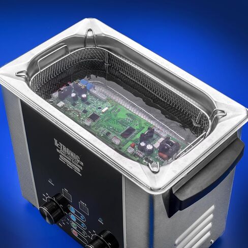 منظف ​​تجاري بالموجات فوق الصوتية X-Tronic Model #3000-XTS سعة 3.0 لتر "الإصدار البلاتيني" مع شاشات LED للوقت ودرجة الحرارة، وأدوات تحكم في المسح والتخلص من الغازات، وسلة تنظيف S/S، وحامل حامل سلكي، وحامل أكواب سلكية in Kuwait