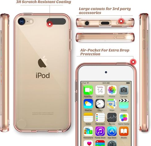 ULAK Compatible with iPod Touch 7/6/5 Case [Anti-Yellowing], Clear in Saudi Arabia