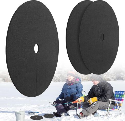 TOBWOLF 3 قطع من أغطية فتحات صيد الأسماك على الجليد، أغطية عازلة لثقب الصيد على الجليد مقاس 30.48 سم قابلة للقطع، طرف صيد الجليد المعزول لأعلى أغطية غطاء فتحة الأمان لبيوت الأسماك معدات الصيد الشتوية in Kuwait