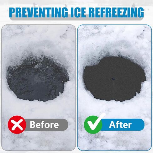 TOBWOLF 3 قطع من أغطية فتحات صيد الأسماك على الجليد، أغطية عازلة لثقب الصيد على الجليد مقاس 30.48 سم قابلة للقطع، طرف صيد الجليد المعزول لأعلى أغطية غطاء فتحة الأمان لبيوت الأسماك معدات الصيد الشتوية in Kuwait