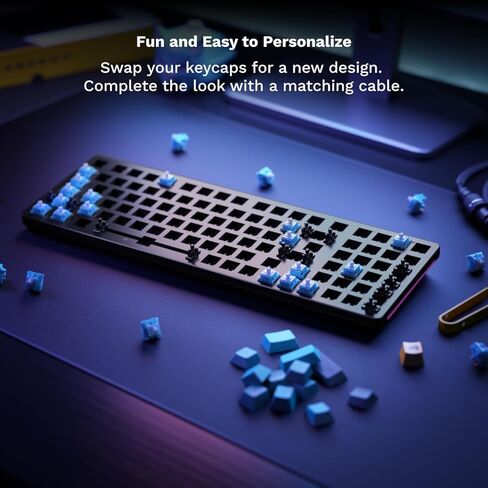 قاعدة لوحة مفاتيح الألعاب Glorious GMMK 2 - مجموعة هيكلية كاملة الحجم - لوحة مفاتيح ميكانيكية سوداء قابلة للتبديل السريع - وحدات، سلكية، إضاءة خلفية RGB، - ملحقات إعداد الكمبيوتر - 96%، أسود in Kuwait