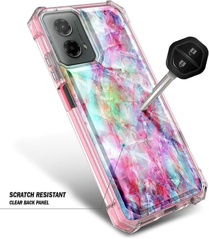 حافظة Moto G Stylus 5G 2024 مع [واقي شاشة مدمج]، حماية لكامل الجسم [تم اختبار السقوط بدرجة ميل 6FT] حافظة مقاومة للصدمات لهاتف Motorola Stylus 2024 5G (رخام خيالي) in Saudi Arabia