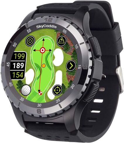 SkyCaddie LX5C Golf GPS Watch - Touchscreen Golf Range Finder Smartwatch w/Ceramic Bezel, 35K Courses & Digital Scorecard - Gift Box Bundle with LX5C Screen, PlayBetter Wall Adapter & Hard Case in Kuwait
