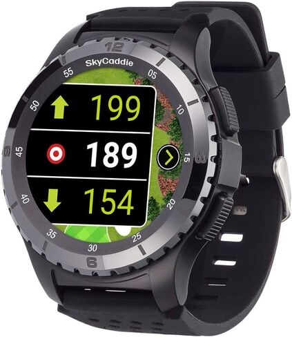 SkyCaddie LX5C Golf GPS Watch - Touchscreen Golf Range Finder Smartwatch w/Ceramic Bezel, 35K Courses & Digital Scorecard - Gift Box Bundle with LX5C Screen, PlayBetter Wall Adapter & Hard Case in Kuwait