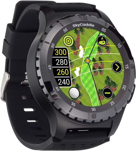 SkyCaddie LX5C Golf GPS Watch - Touchscreen Golf Range Finder Smartwatch w/Ceramic Bezel, 35K Courses & Digital Scorecard - Gift Box Bundle with LX5C Screen, PlayBetter Wall Adapter & Hard Case in Kuwait