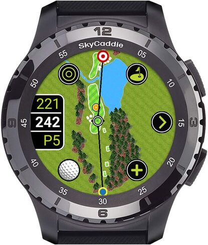 SkyCaddie LX5C Golf GPS Watch - Touchscreen Golf Range Finder Smartwatch w/Ceramic Bezel, 35K Courses & Digital Scorecard - Gift Box Bundle with LX5C Screen, PlayBetter Wall Adapter & Hard Case in Kuwait