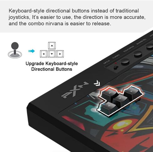 PXN Arcade Stick, X8 Fight Stick Game Controller Joystick Green Axis Mechanical Buttons USB Wired Connection for PC/PS4/PS3/Xbox Series X|S, Xbox One in Kuwait