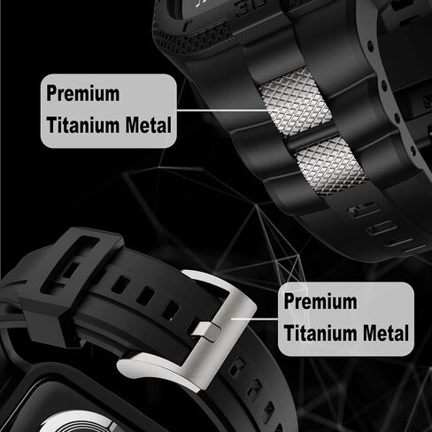 GELISHI Bands Compatible for Apple Watch Ultra 2/1 49mm Band, Rugged Protective Case with TPU Sport Band Military Shockproof Bumper Case for Apple Watch 49mm Men in Kuwait