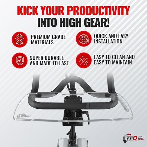 TFD The TrayV2 | Improved V2 Tray for Peloton Bike (orginals) - Work & Ride with Your Phone, Laptop, Book or Tablet (Black) (Tray V2, Acrylic Clear) in Saudi Arabia