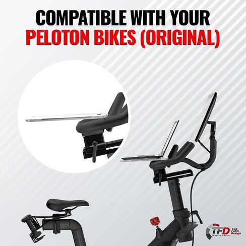 TFD The TrayV2 | Improved V2 Tray for Peloton Bike (orginals) - Work & Ride with Your Phone, Laptop, Book or Tablet (Black) (Tray V2, Acrylic Clear) in Saudi Arabia