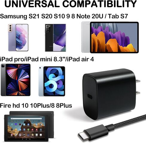 15W Fast Charger for Kindle Fire Tablet (9-13th) with 6.6Ft Type-C Cable for fire HD 8 10 11 Max(Plus/Kids/Kids Pro) All-New Kindle/Kids/Paperwhite/Scribe E-Reader(11th) in Saudi Arabia