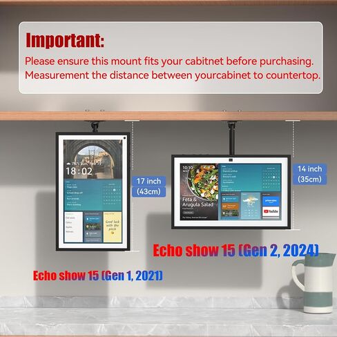 Under Cabinet Mount for Echo Show 15, Height Adjustable in Kuwait