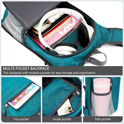 Esup 15L حقيبة ظهر خفيفة الوزن للمشي لمسافات طويلة قابلة للطي صغيرة للسفر حقيبة ظهر للتخييم للنساء والرجال (أسود) in Kuwait