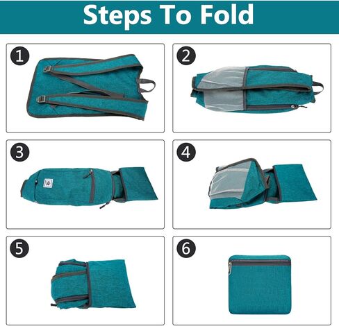 Esup 15L حقيبة ظهر خفيفة الوزن للمشي لمسافات طويلة قابلة للطي صغيرة للسفر حقيبة ظهر للتخييم للنساء والرجال (أسود) in Kuwait