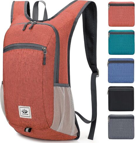 Esup 15L Lightweight Hiking Backpack Foldable Small Travel Backpack Packable Camping Backpack for Women Men (Black) in Saudi Arabia